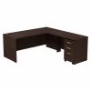 Bush Business Furniture Series C 72W L Shaped Desk W/ 48W Return and Mobile File Cabinet, Mocha Cherry