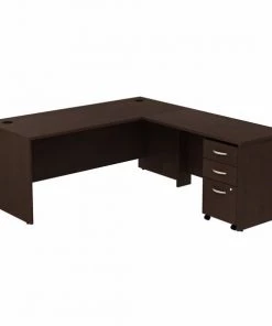Bush Business Furniture Series C 72W L Shaped Desk W/ 48W Return and Mobile File Cabinet, Mocha Cherry