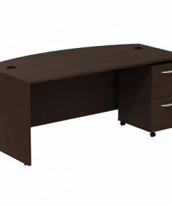 Bush Business Furniture Series 72W Bowfront Desk W/ 2-Drawer Mobile Pedestal