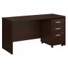 Bush Business Furniture Series C 60W x 24D Office Desk W/ Mobile File Cabinet in Mocha Cherry