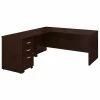 Bush Business Furniture Series C 66W L Shaped Desk W/ 48W Return and Mobile File Cabinet, Mocha Cherry