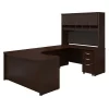 Bush Business Furniture Series C 60W Right Handed Bow Front U Shaped Desk W/ Hutch and Storage, Mocha Cherry