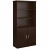 Bush Business Furniture Series C 36W 5 Shelf Bookcase W/ Doors in Mocha Cherry