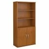 Bush Business Furniture Series C 36W 5 Shelf Bookcase W/ Doors in Natural Cherry