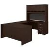 Bush Business Furniture Series C 60W U Shaped Desk W/ Hutch and Mobile File Cabinet, Mocha Cherry