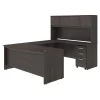 Bush Business Furniture Studio C 72W x 36D U Shaped Desk W/ Hutch and Mobile File Cabinet, Storm Gray