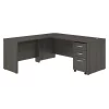 Bush Business Furniture Studio C 72W x 30D L Shaped Desk W/ Mobile File Cabinet and 42W Return, Storm Gray