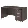 Bush Business Furniture Studio C 60W x 30D Office Desk W/ Mobile File Cabinet in Storm Gray