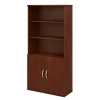 Bush Business Furniture Studio C 5 Shelf Bookcase W/ Doors in Hansen Cherry