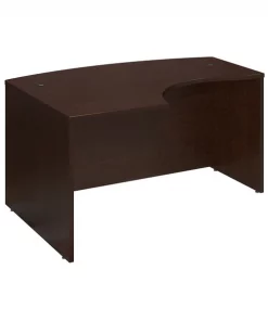 Bush Business Furniture Series C 60W x 43D Left Hand L-Bow Desk Shell in Mocha Cherry
