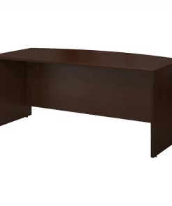 Bush Business Furniture Series C 72W x 36D Bow Front Desk in Mocha Cherry