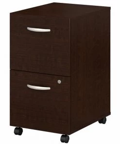 Bush Business Furniture Series C 2 Drawer Mobile File Cabinet in Mocha Cherry - Assembled