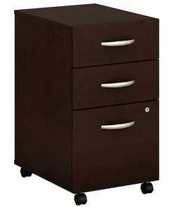Bush Business Furniture Series C 3 Drawer Mobile File Cabinet in Mocha Cherry - Assembled