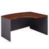 Bush Business Furniture Series C Collection 60W x 43D Right Hand L-Bow Desk Shell, Hansen Cherry