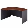 Bush Business Furniture Series C Collection 60W x 43D Left Hand L-Bow Desk Shell, Hansen Cherry