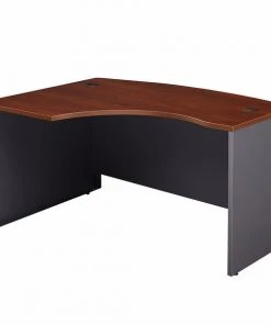 Bush Business Furniture Series C Collection 60W x 43D Left Hand L-Bow Desk Shell, Hansen Cherry