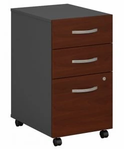 Bush Business Furniture Series C 3 Drawer Mobile File Cabinet in Hansen Cherry - Assembled