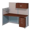 Bush Business Furniture Office, an Hour 65W x 33D Cubicle Workstation W/ Storage, Hansen Cherry