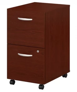 Bush Business Furniture Series C 2 Drawer Mobile File Cabinet in Mahogany - Assembled