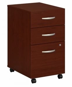 Bush Business Furniture Series C 3 Drawer Mobile File Cabinet in Mahogany - Assembled