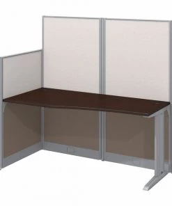 Bush Business Furniture Office in an Hour 65W x 33D Cubicle Workstation in Mocha Cherry