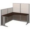 Bush Business Furniture Office, an Hour 65W x 65D L Shaped Cubicle Workstation, Mocha Cherry