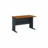Bush Business Furniture Series A 48W Desk in Natural Cherry and Slate