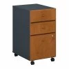 Bush Business Furniture Series A 3 Drawer Mobile File Cabinet in Natural Cherry and Slate
