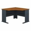 Bush Business Furniture Series A 48W Corner Desk in Natural Cherry and Slate