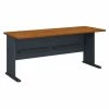 Bush Business Furniture Series A 72W Desk in Natural Cherry and Slate