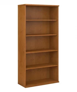 Bush Business Furniture Series C 36W 5 Shelf Bookcase in Natural Cherry