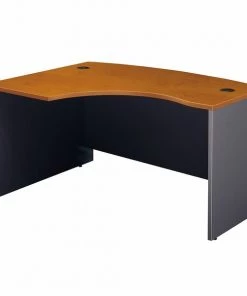 Bush Business Furniture Series C Collection 60W x 43D Left Hand L-Bow Desk Shell, Natural Cherry
