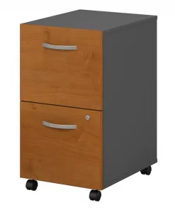 Bush Business Furniture Series C 2 Drawer Mobile File Cabinet in Natural Cherry - Assembled