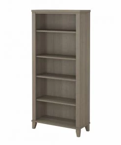 Bush Furniture Somerset Tall 5 Shelf Bookcase in Ash Gray