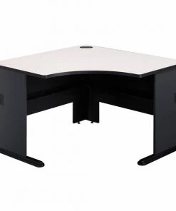 Bush Business Furniture Series A 48W Corner Desk in Slate and White Spectrum