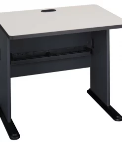 Bush Business Furniture Series A 36W Desk in Slate and White Spectrum