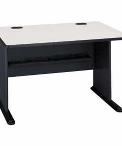 Bush Business Furniture Series A 48W Desk in Slate and White Spectrum