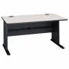 Bush Business Furniture Series A 60W Desk in Slate and White Spectrum