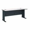 Bush Business Furniture Series A 72W Desk in Slate and White Spectrum