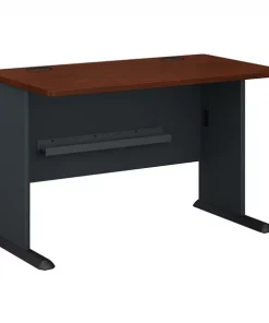 Bush Business Furniture Series A 48W Desk in Hansen Cherry and Galaxy