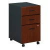 Bush Business Furniture Series A 3 Drawer Mobile File Cabinet in Hansen Cherry and Galaxy