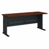 Bush Business Furniture Series A 72W Desk in Hansen Cherry and Galaxy
