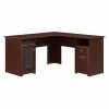 Bush Furniture Cabot 60W L Shaped Computer Desk in Harvest Cherry