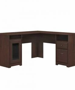 Bush Furniture Cabot 60W L Shaped Computer Desk in Modern Walnut