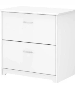 Bush Furniture Cabot 2 Drawer Lateral File Cabinet in White