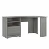 Bush Furniture Cabot 60W Corner Desk W/ Storage in Modern Gray