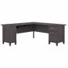 Bush Furniture Somerset 72W L Shaped Desk W/ Storage in Storm Gray