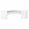 Bush Furniture Somerset 72W L Shaped Desk W/ Storage in White