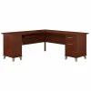 Bush Furniture Somerset 72W L Shaped Desk W/ Storage in Hansen Cherry