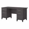 Bush Furniture Somerset 60W Office Desk W/ Drawers in Storm Gray